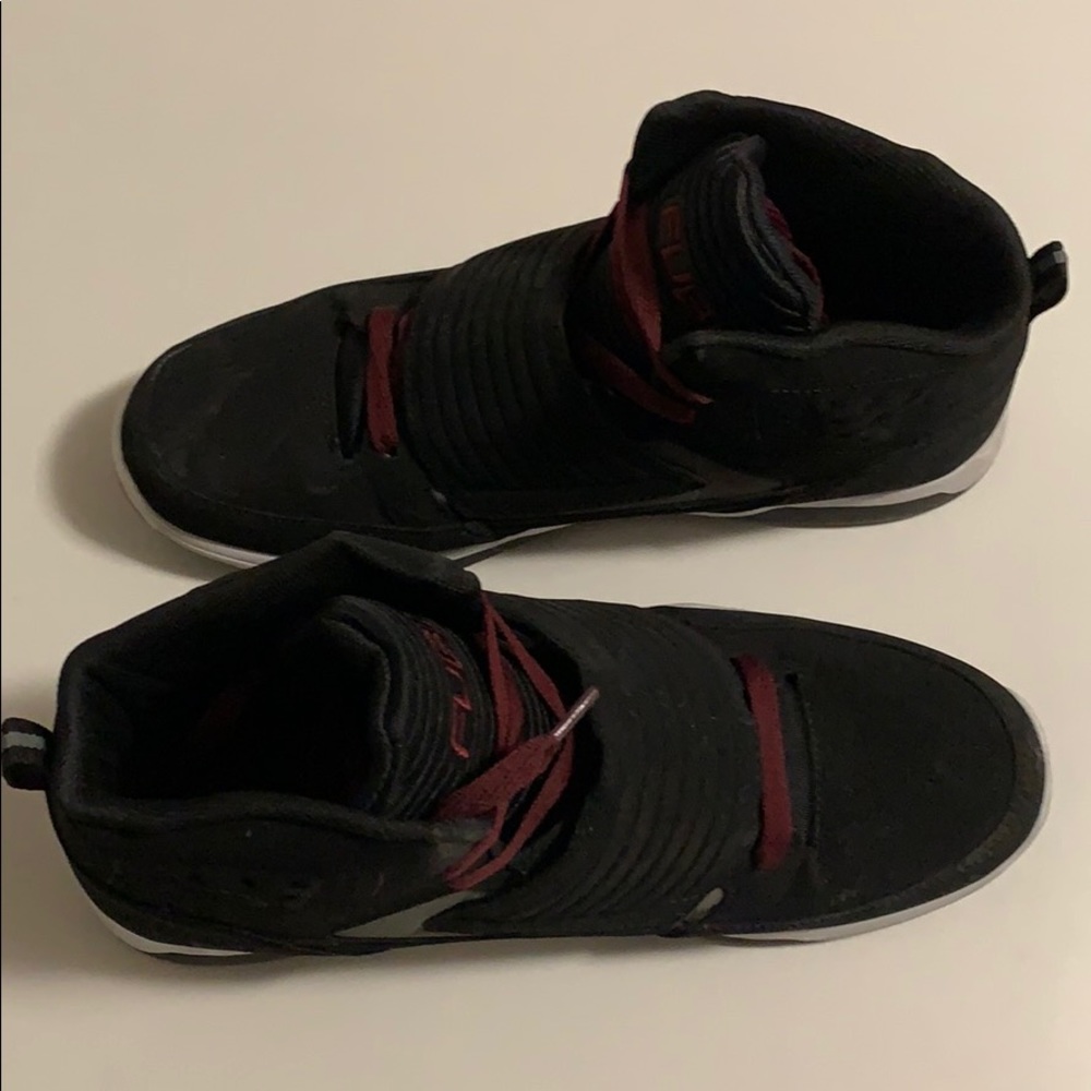 FUBU sneakers, black with maroon laces